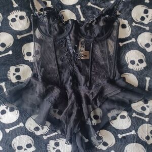 Victoria's Secret Black Lace Corset